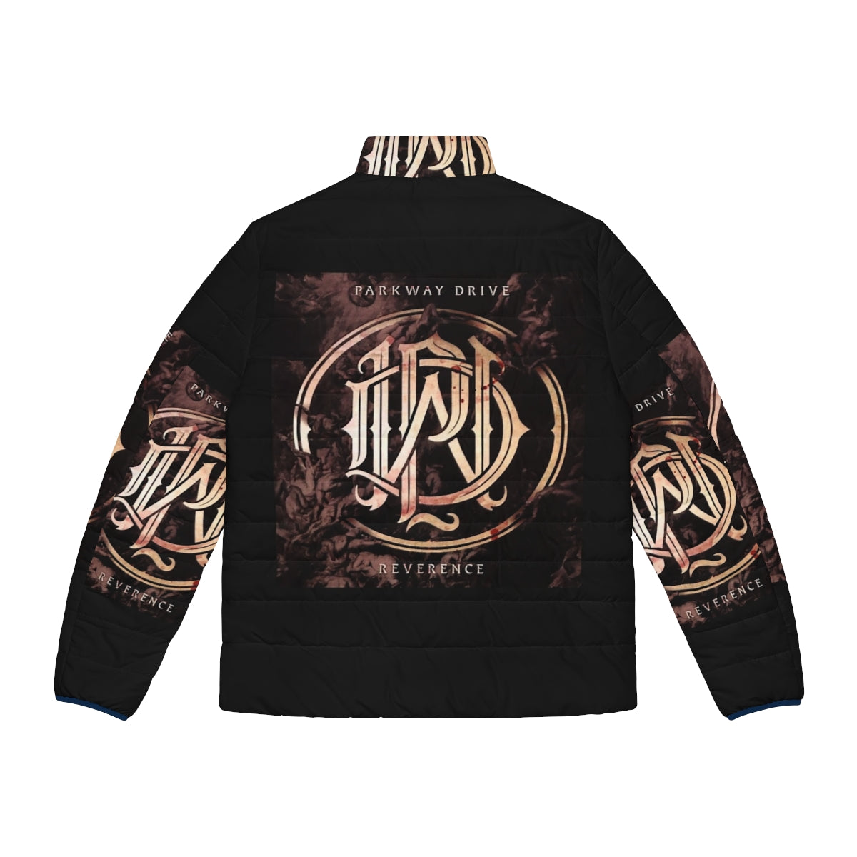 Parkway Drive Heavy Metal Band Fan Art Puffer Jacket - Back