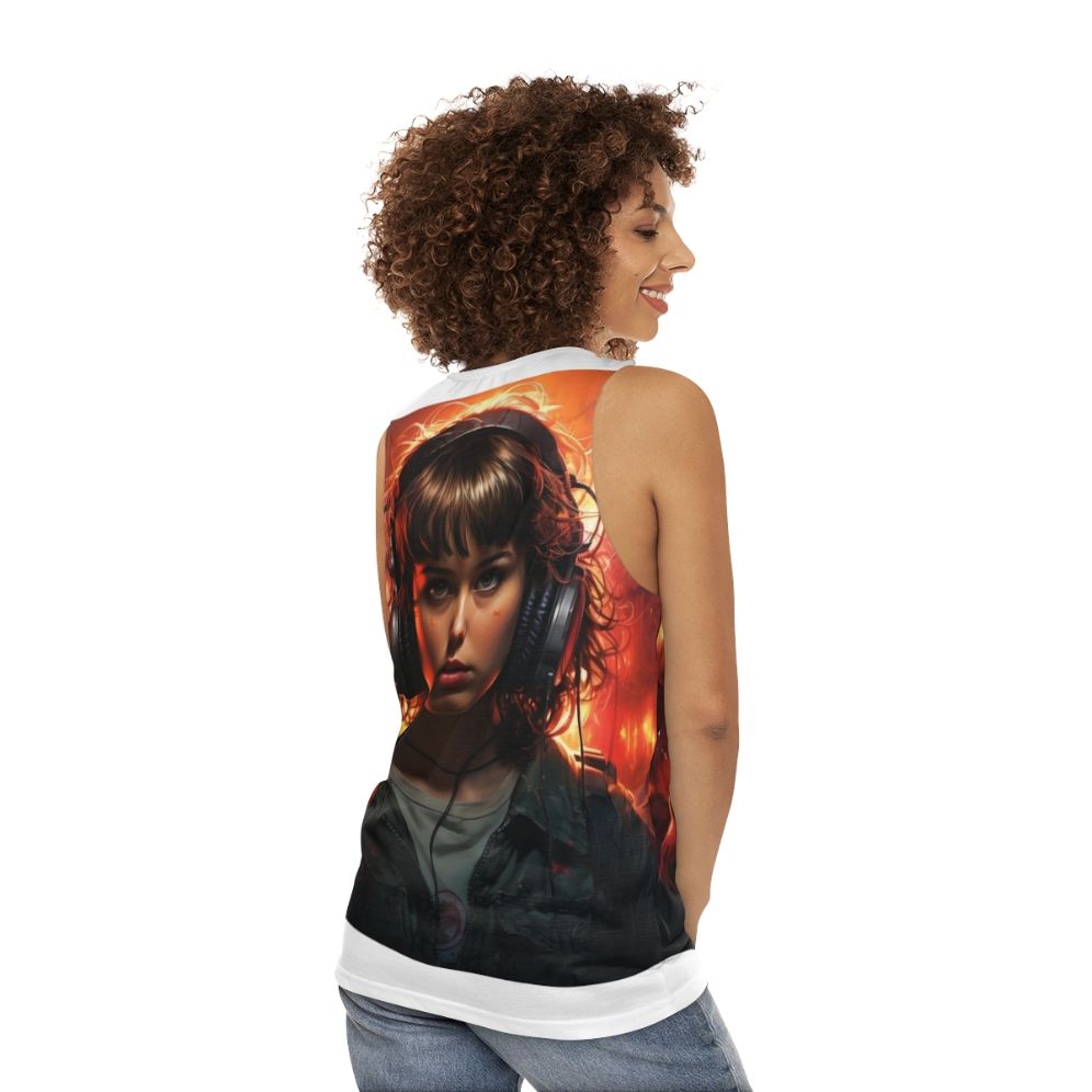 Stranger Things Eleven Unisex Tank Top - women back