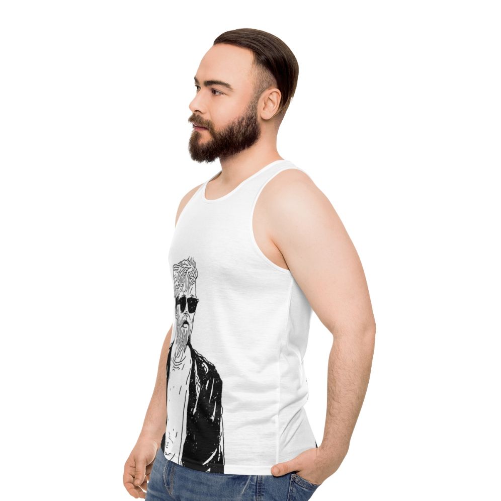 Jack Stauber Unisex Stencil Art Tank Top - men side