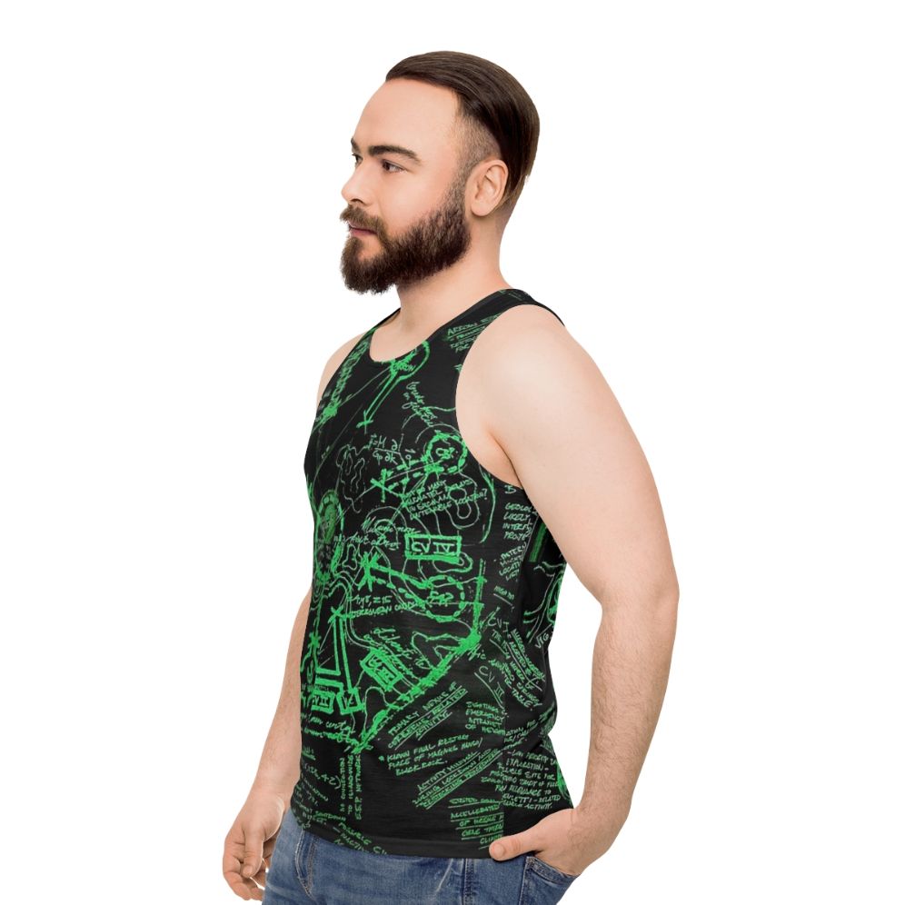 Dharma Stations Unisex Tank Top with Lost TV Show Design - men side