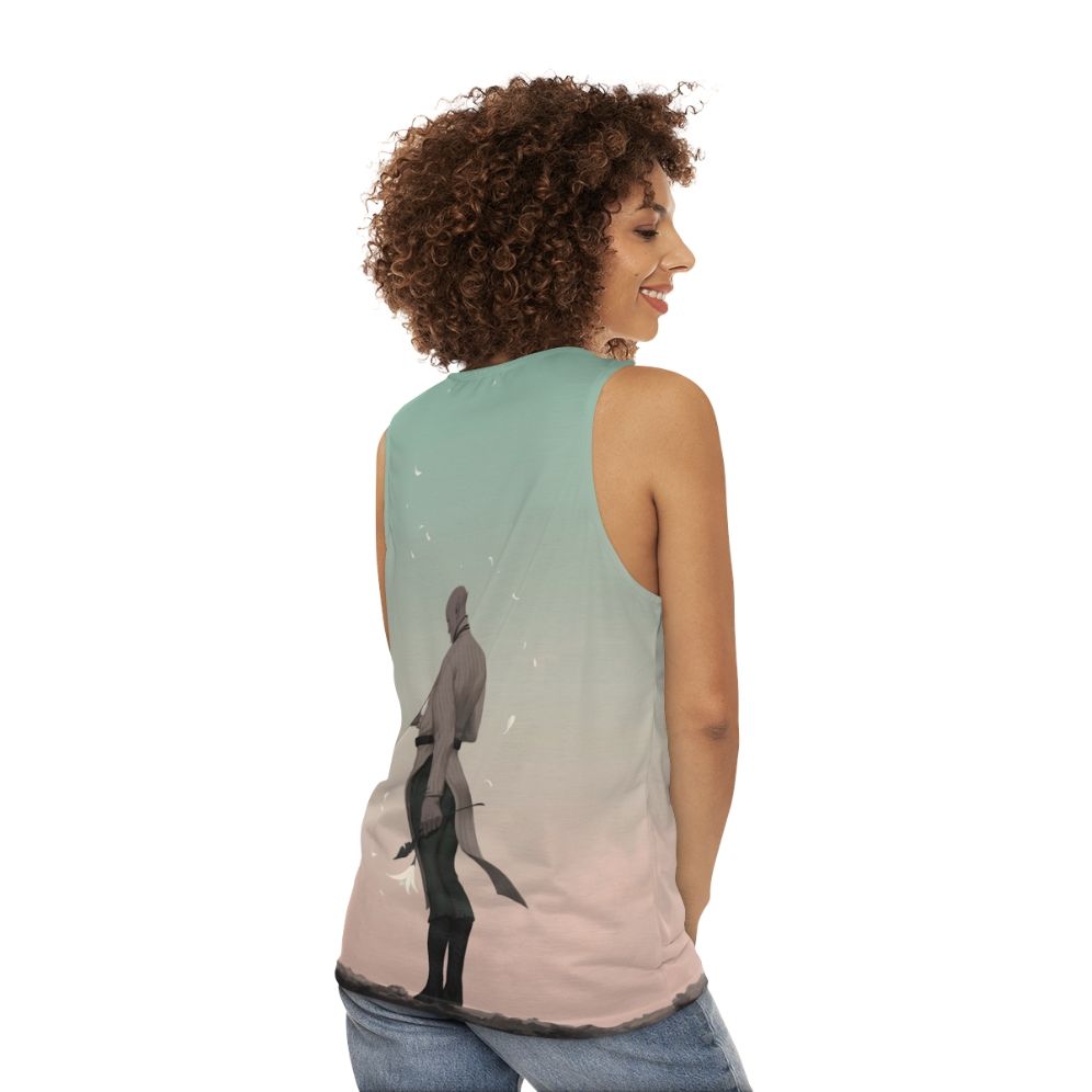 Unisex "Foolish Love" Dragon Age Solas Inspired Tank Top - women back