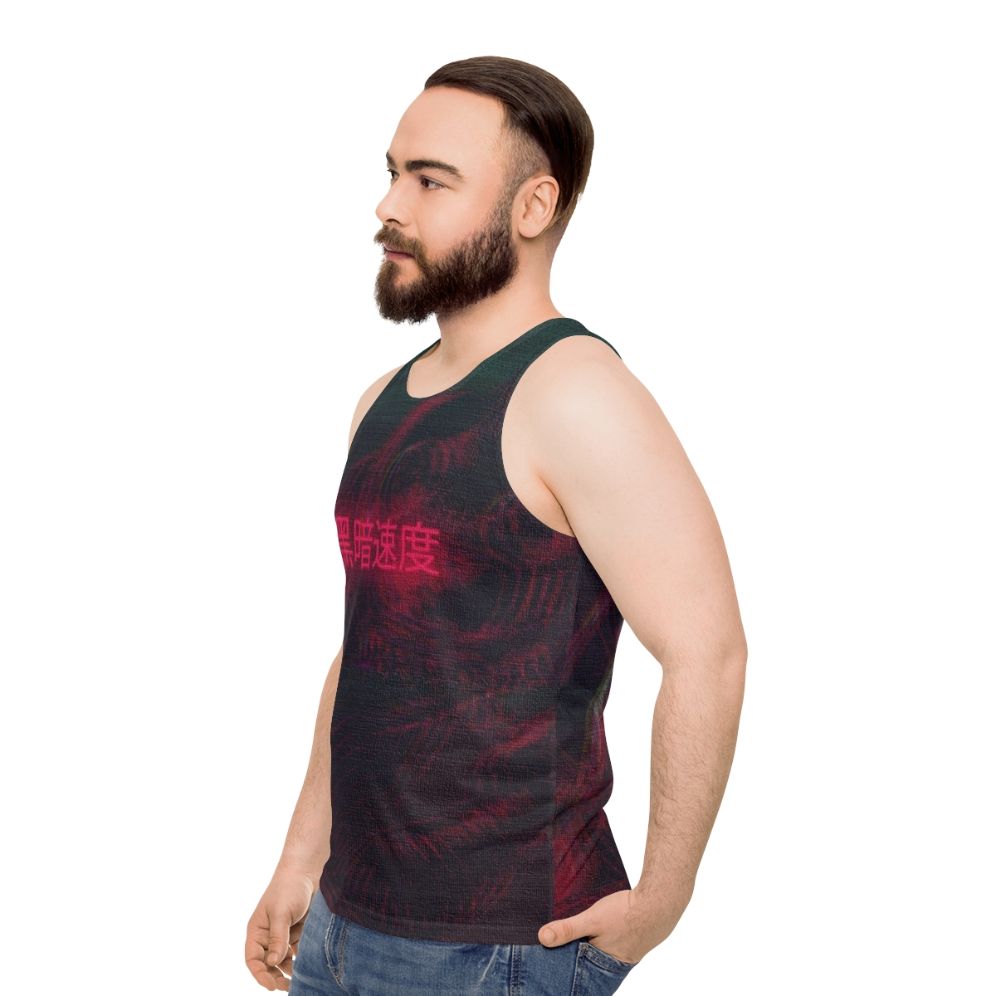 Vaporwave Astronaut Unisex Tank Top - men side