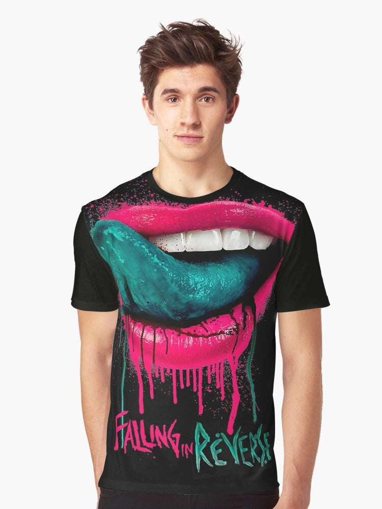 Falling In Reverse Lips Graphic T-Shirt - Men