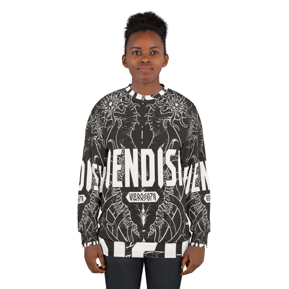 Fiendish Monster Horror Goth Sweatshirt - women