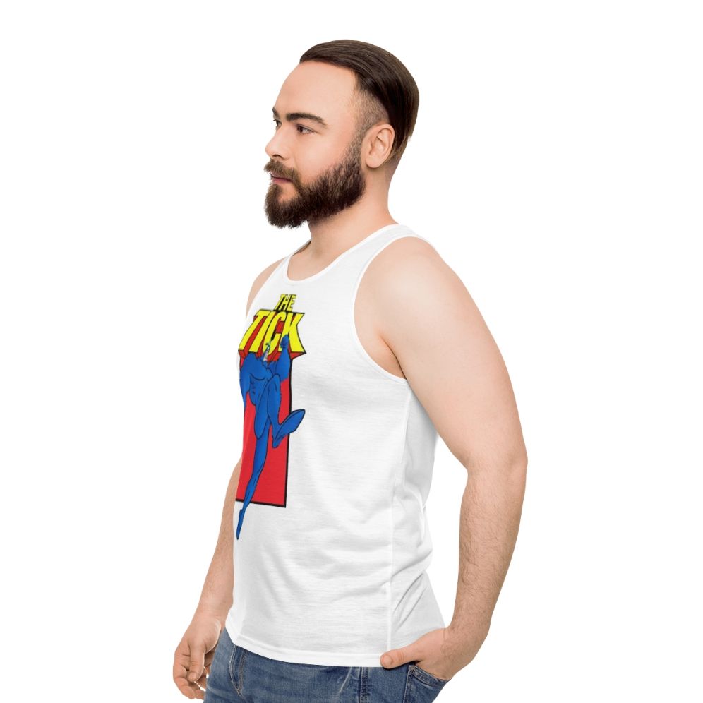 The Tick Cartoon Unisex Tank Top - men side