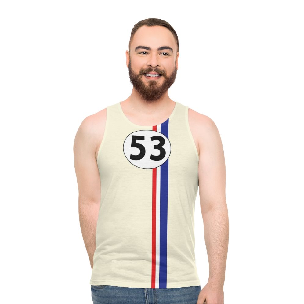 Vintage Herbie #53 racing car tank top - men