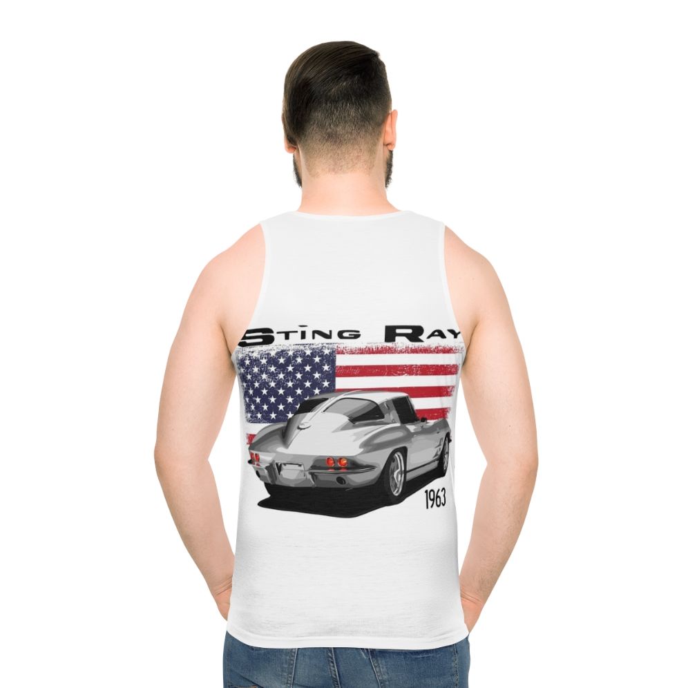 1963 Corvette Sting Ray Unisex Tank Top - men back