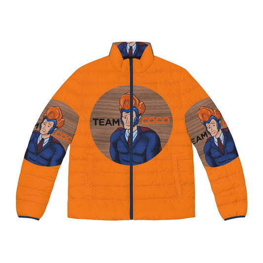 Conan O'Brien Team Coco Puffer Jacket with comedy logo