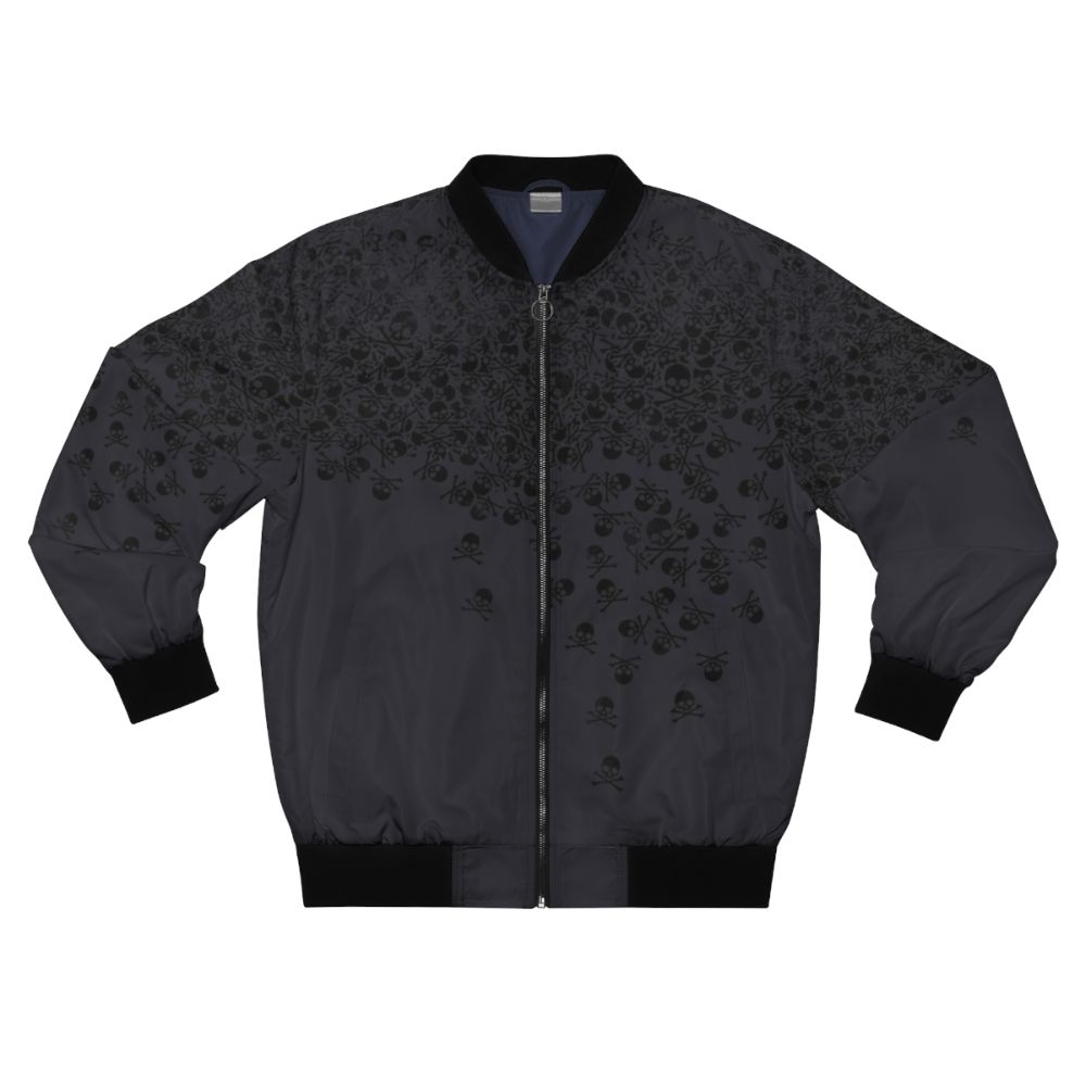 Final Fantasy bomber jacket with a skull and crossbones design