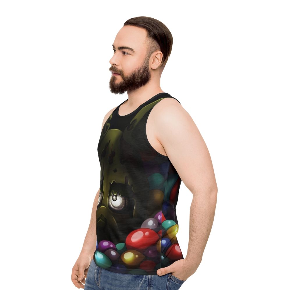 Springtrap Into The Pit V1 Unisex Tank Top - men side