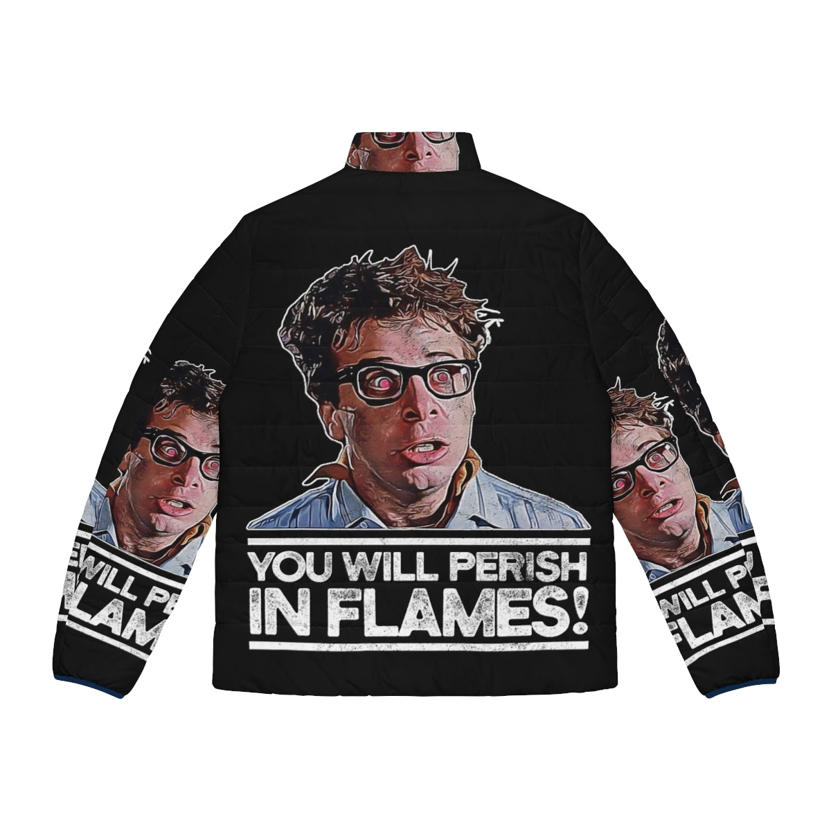 Possessed "You Will Perish in Flames" Puffer Jacket - Back