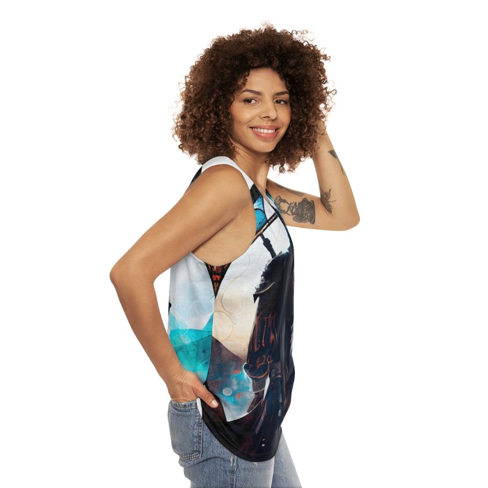 Assassin's Creed Stained Glass Unisex Tank Top - women side