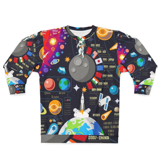 Space Universe Infographics Big Bang Sweatshirt