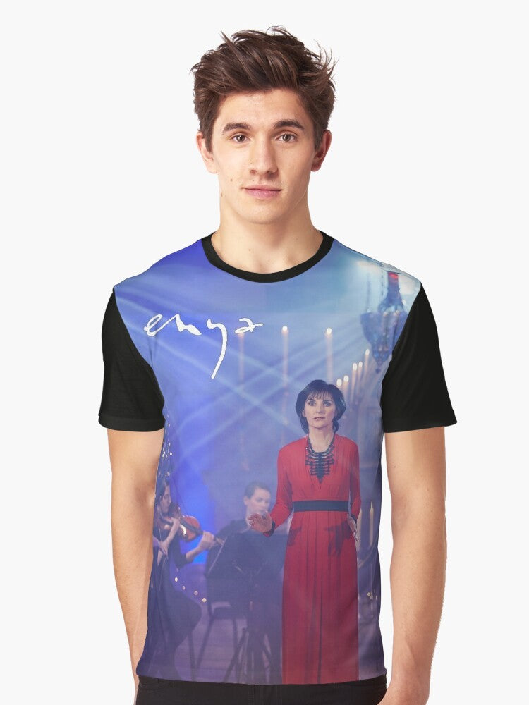 Enya Christmas Graphic T-Shirt with festive holiday design - Men