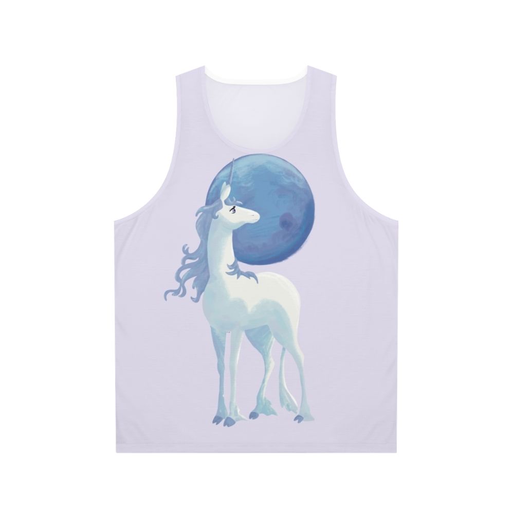 The Last Unicorn Unisex Tank Top featuring a mythical unicorn