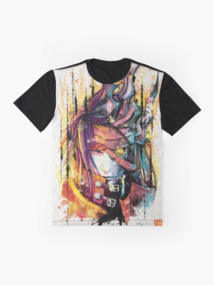 Valentine Final Fantasy FF7 Graphic T-Shirt - Flat lay