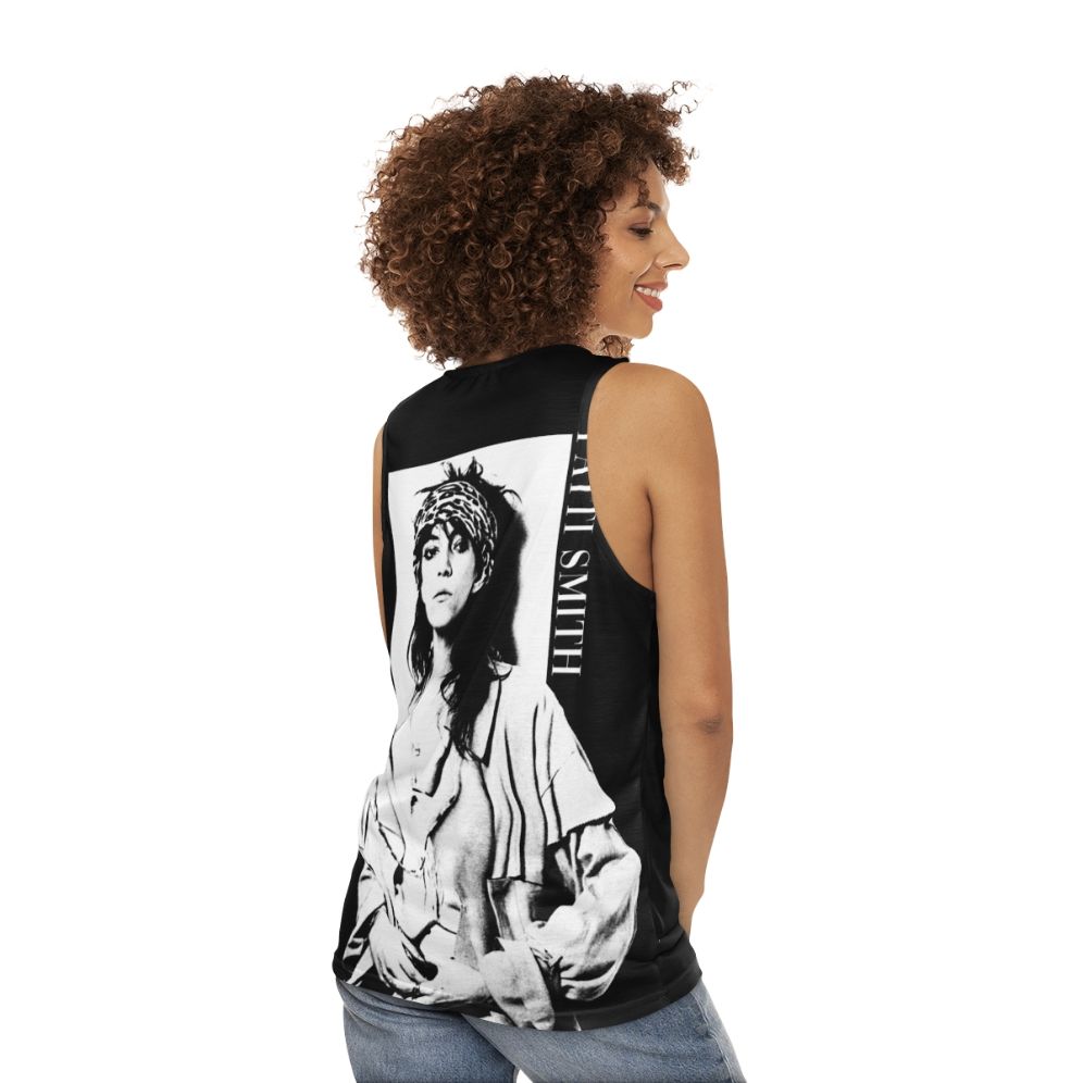 Patti Smith Retro Unisex Grunge Tank Top - women back