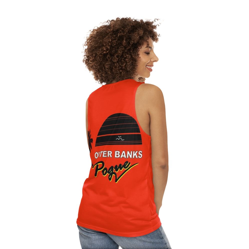 Outer Banks Pogues Unisex Beach Tank Top - women back