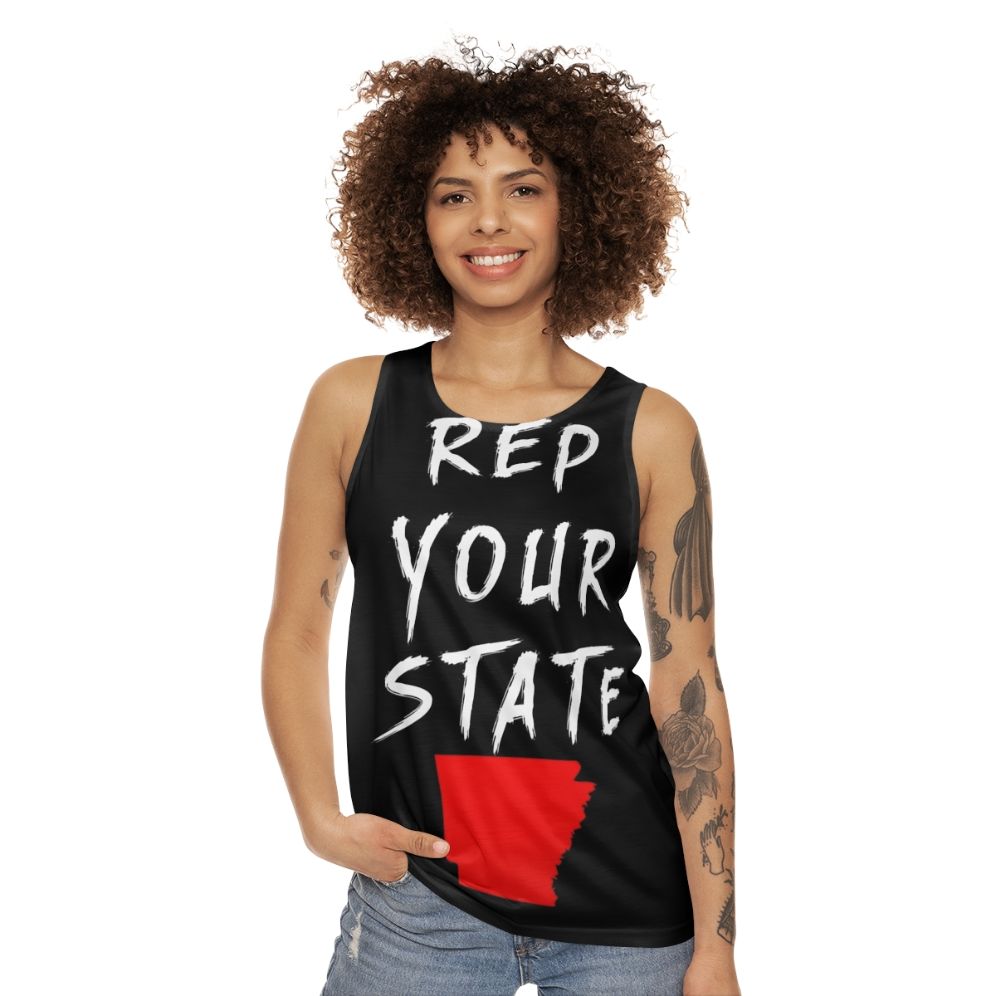 Unisex Arkansas state pride tank top - women