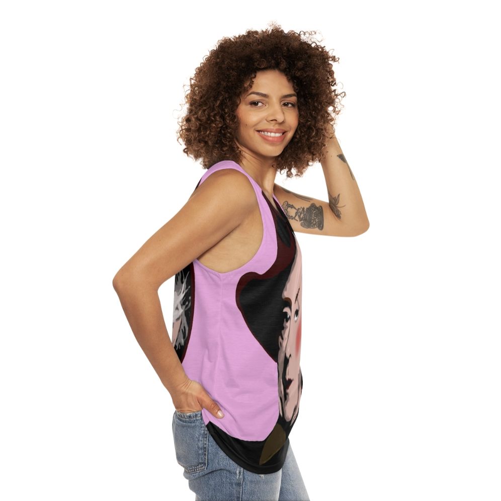 Quentin Crisp Icon LGBTQ Unisex Tank Top - women side