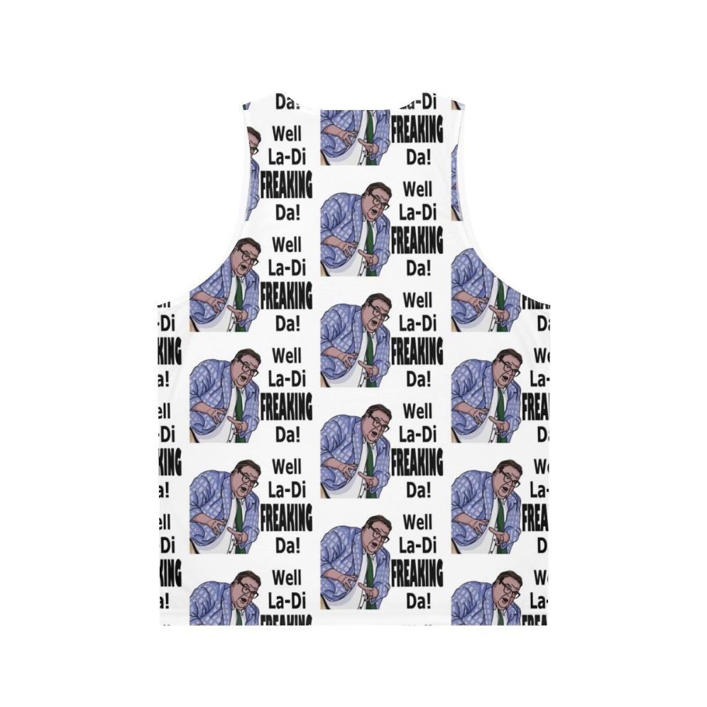 Matt Foley "Van Down by the River" Unisex Tank Top - Back