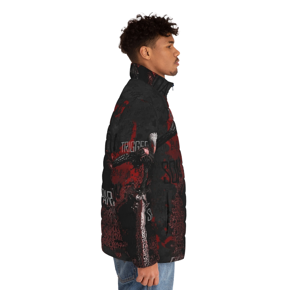 Devil May Cry 1 Devil Hunter Puffer Jacket featuring Dante inspired design - men side right