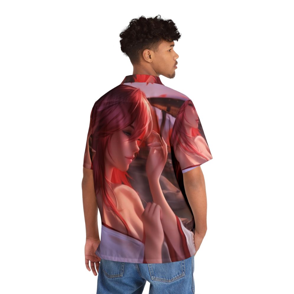 Yae Miko Hawaiian Shirt with Hot Springs Design - People Back