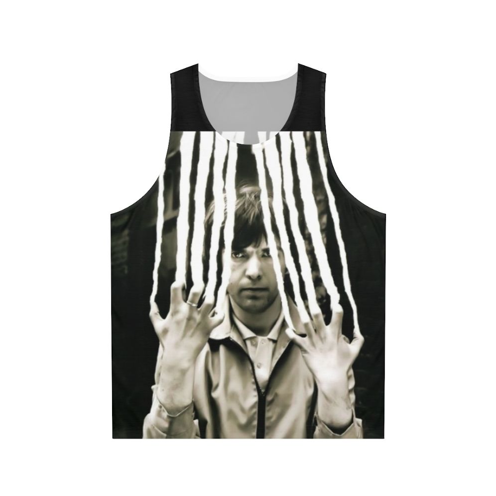 Retro unisex tank top with progressive rock band design