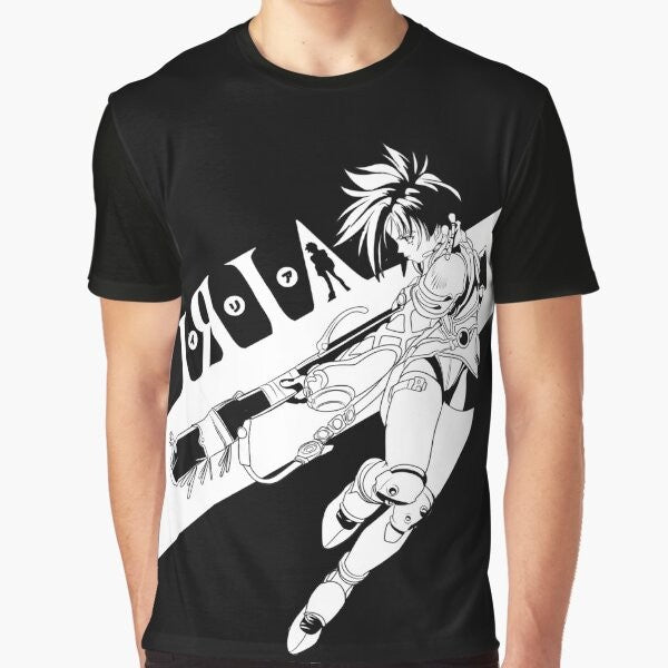 Iria Zeiram anime and mecha-inspired graphic t-shirt