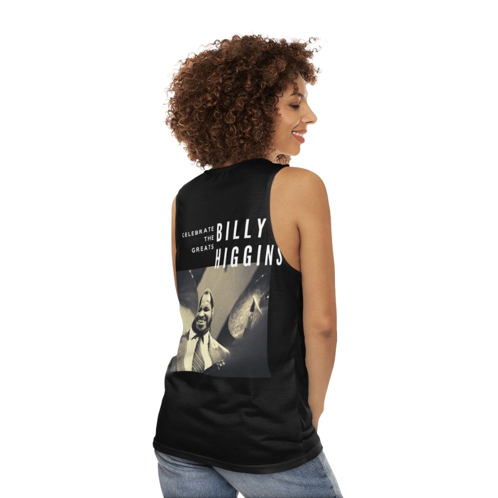 Unisex Tank Top Featuring Jazz Drummer Billy Higgins - women back