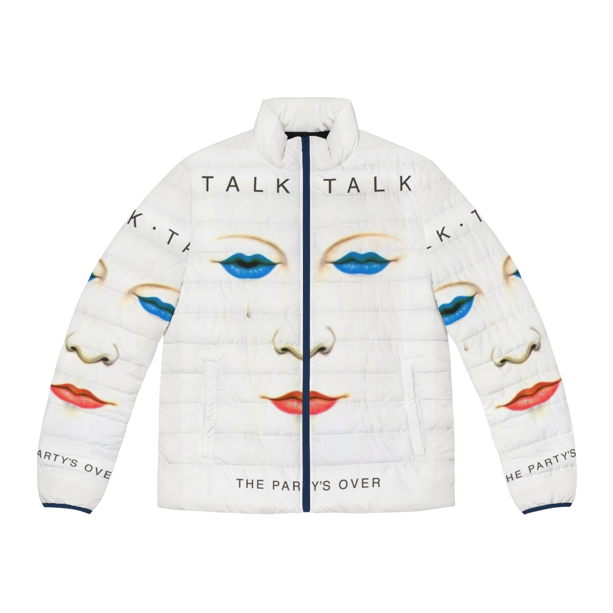 Talk Talk The Party's Over No Outline Puffer Jacket featuring 80s new wave music style