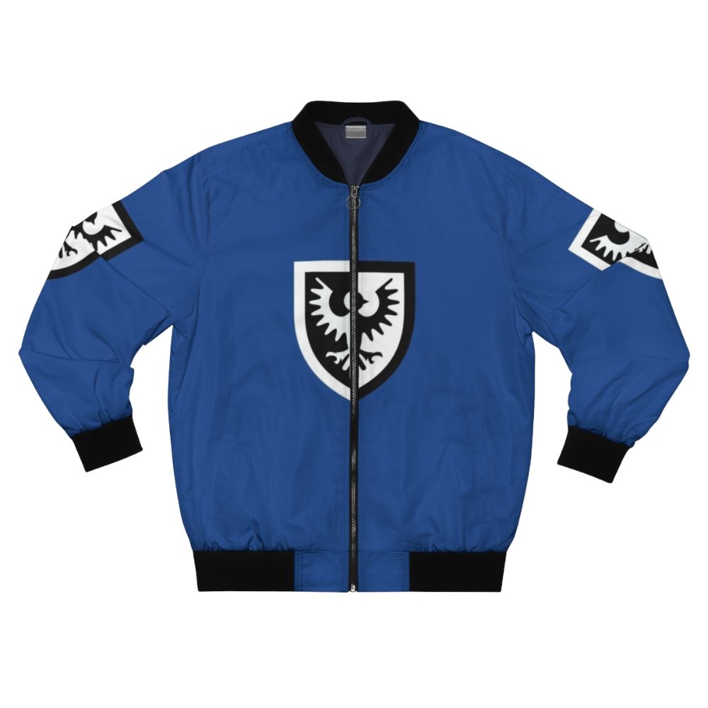 Classic Black Falcons Lego Bomber Jacket with Falcon Logo