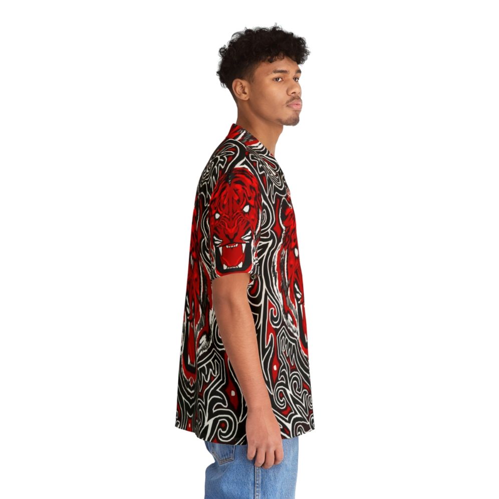 Red Tiger Batak Gorga Style Hawaiian Shirt - People Pight