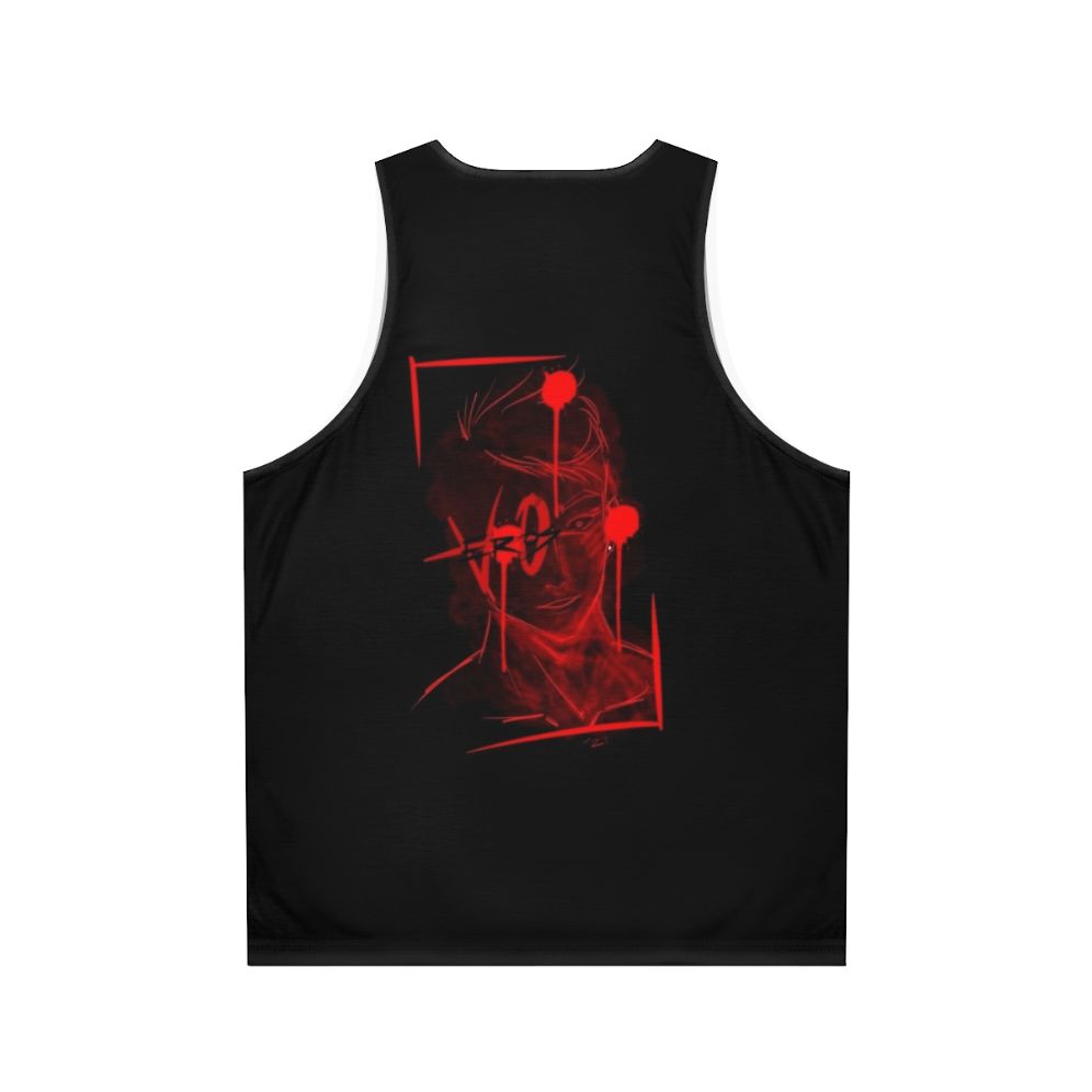 Unisex black tank top for comfortable and athletic wear - Back