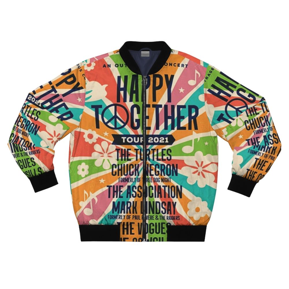 The Happy Together Tour 2021 Bomber Jacket with tour graphic