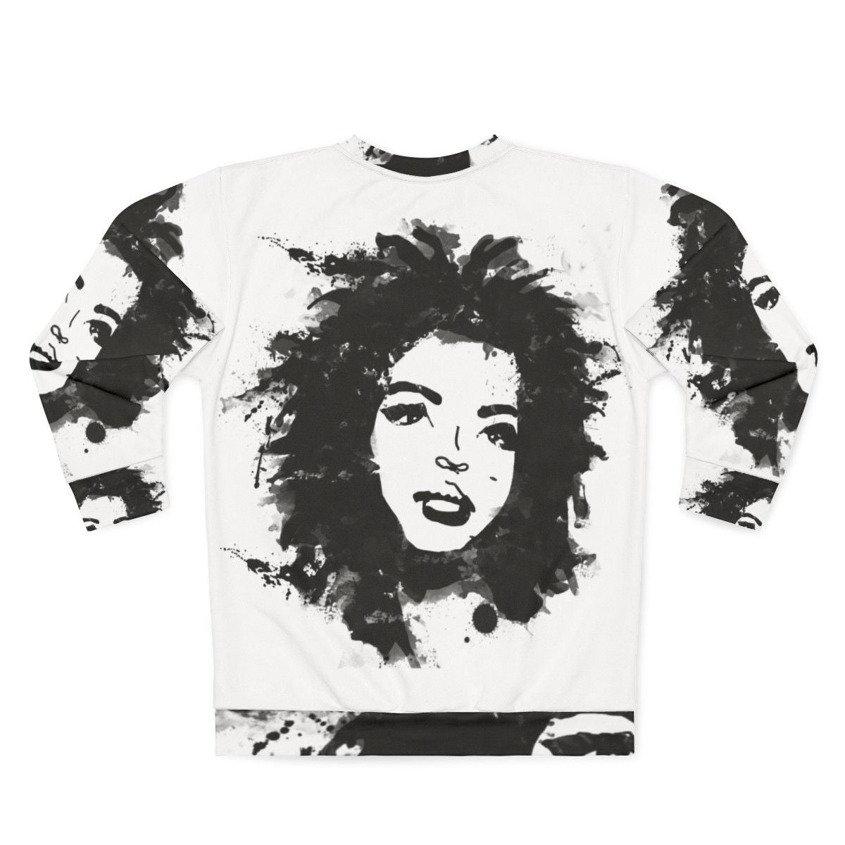 Lauryn Hill Monochrome Graphic Sweatshirt - Back