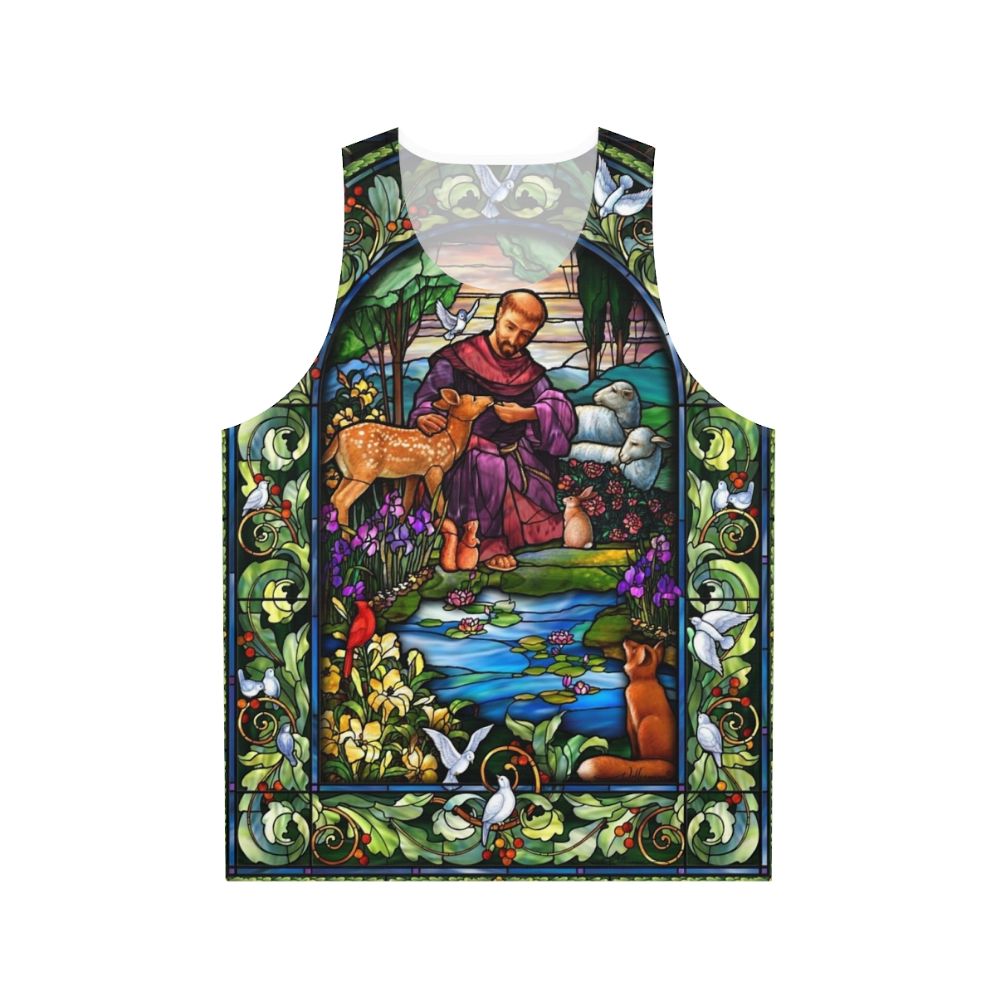 St Francis Stained Glass Unisex Tank Top