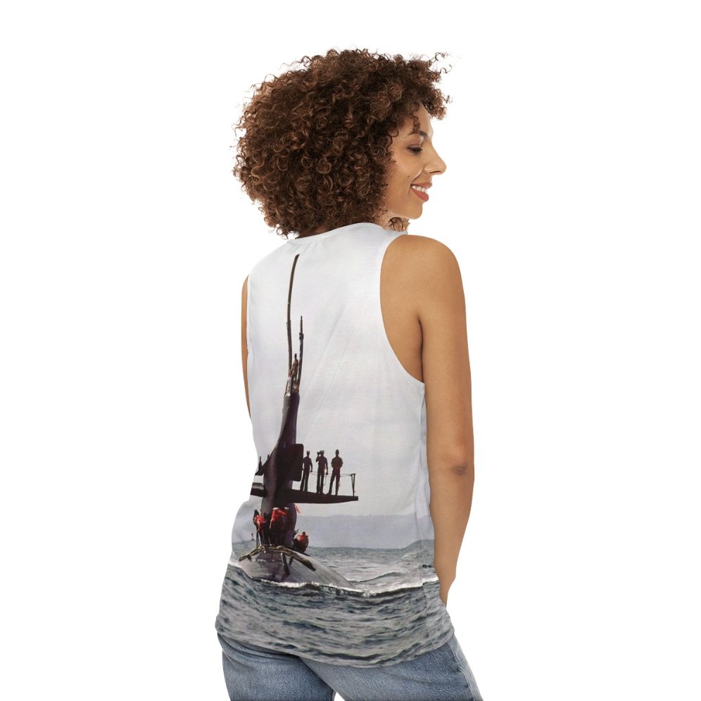 USS Scamp SSN 588 Navy Submarine Unisex Tank Top - women back