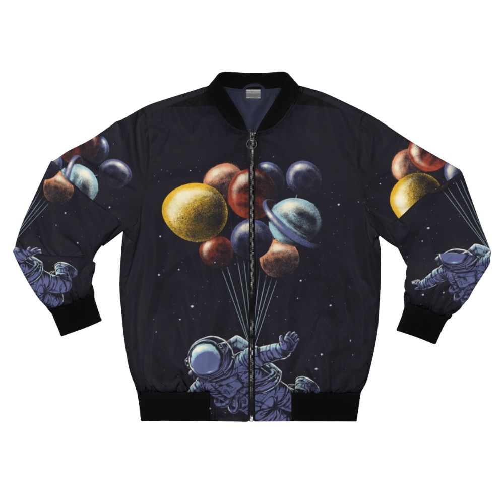 Space Travel Bomber Jacket with Astronomy and Sci-Fi Inspired Designs