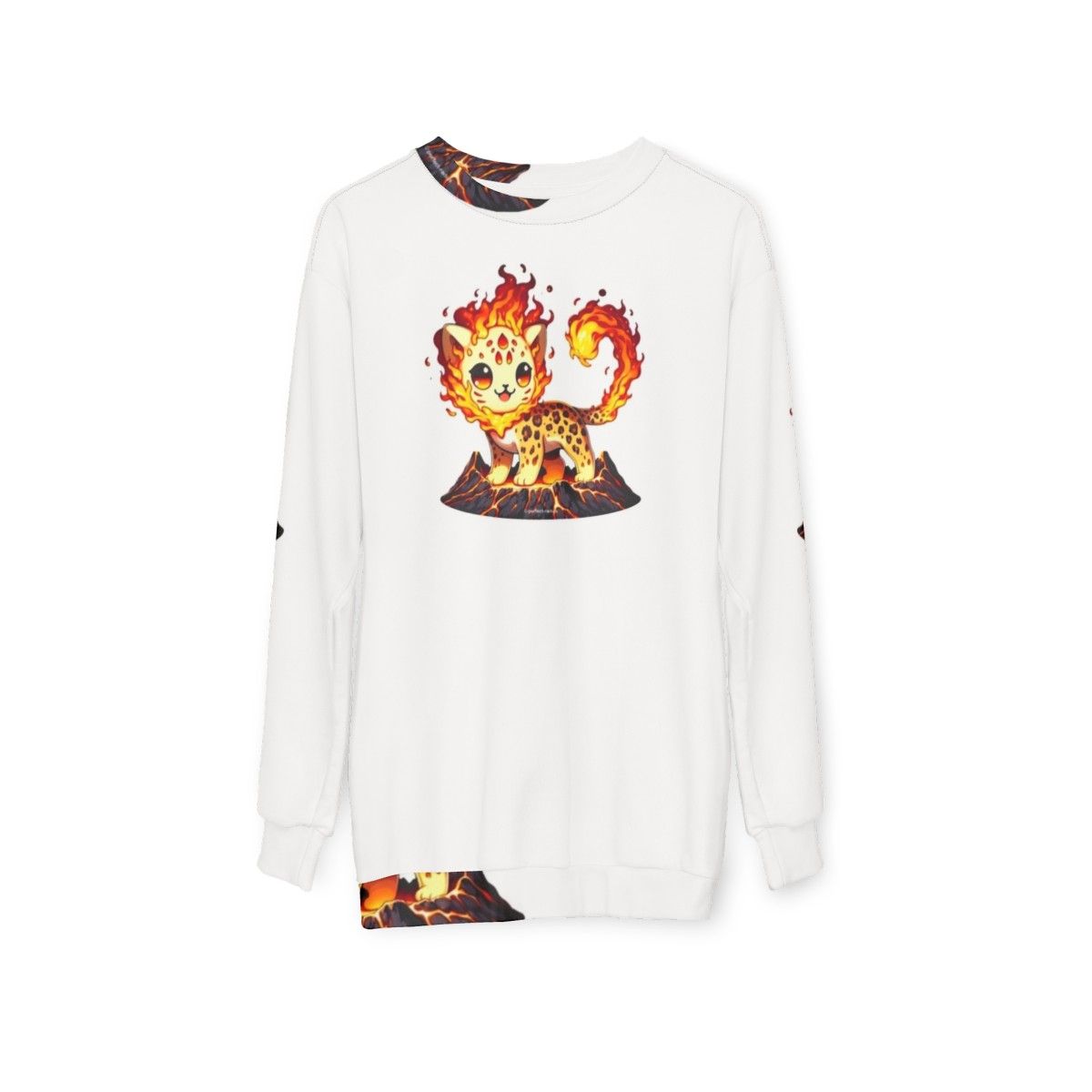 Legendary Lava Leopard Fantastical Sweatshirt - hanging