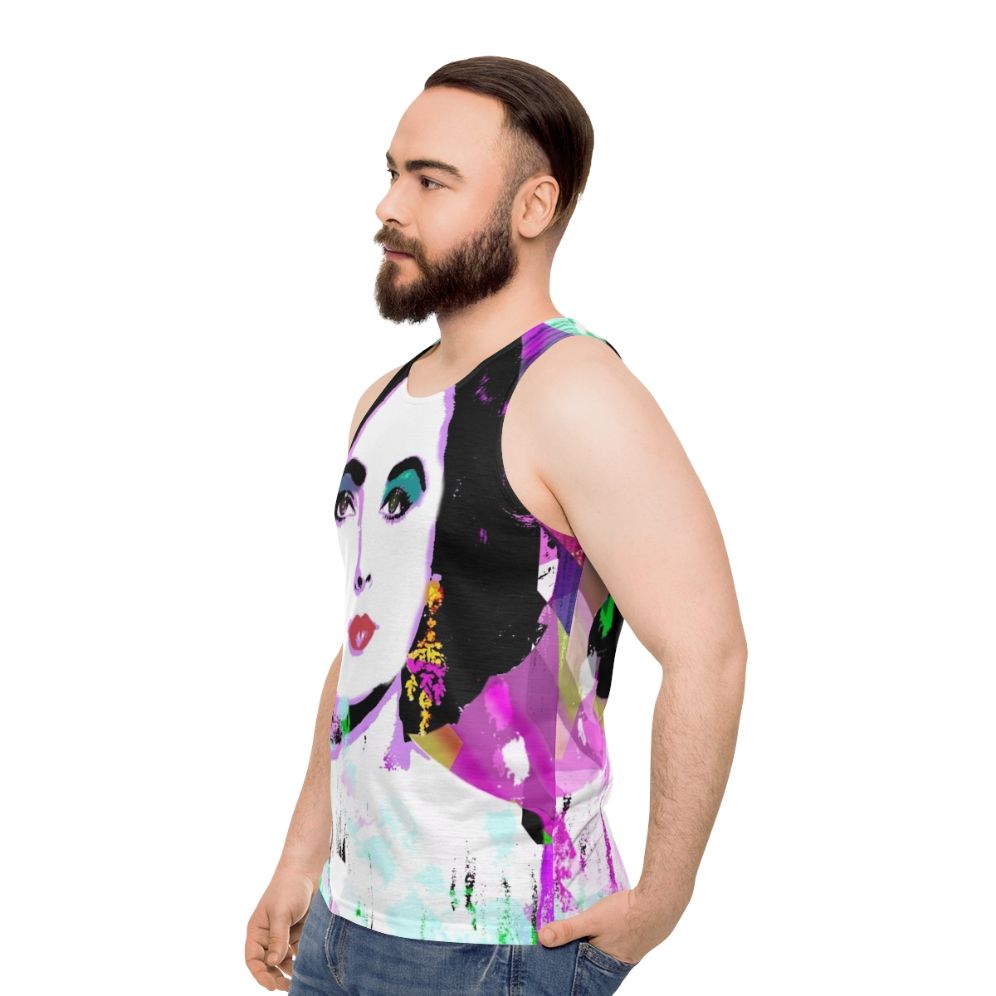 Unisex Elizabeth Taylor LGBTQ+ Pride Tank Top - men side