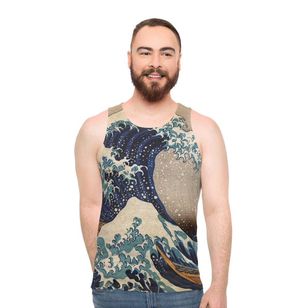 The Great Wave Off Kanagawa unisex tank top - men