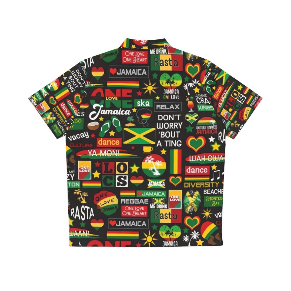 Jamaican One Love Reggae Pattern Hawaiian Shirt - Back