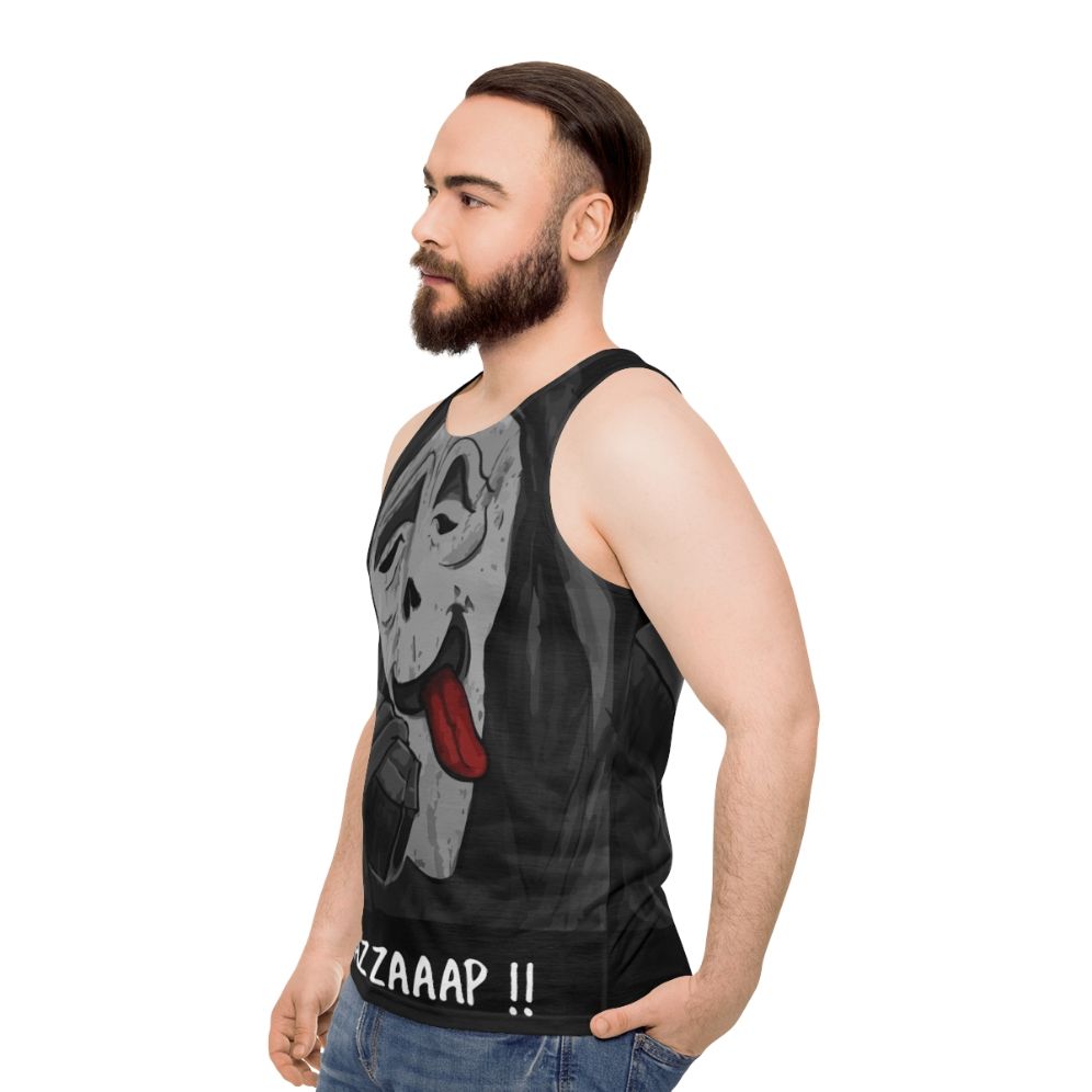 Unisex "Wazzaaap" horror movie inspired tank top - men side