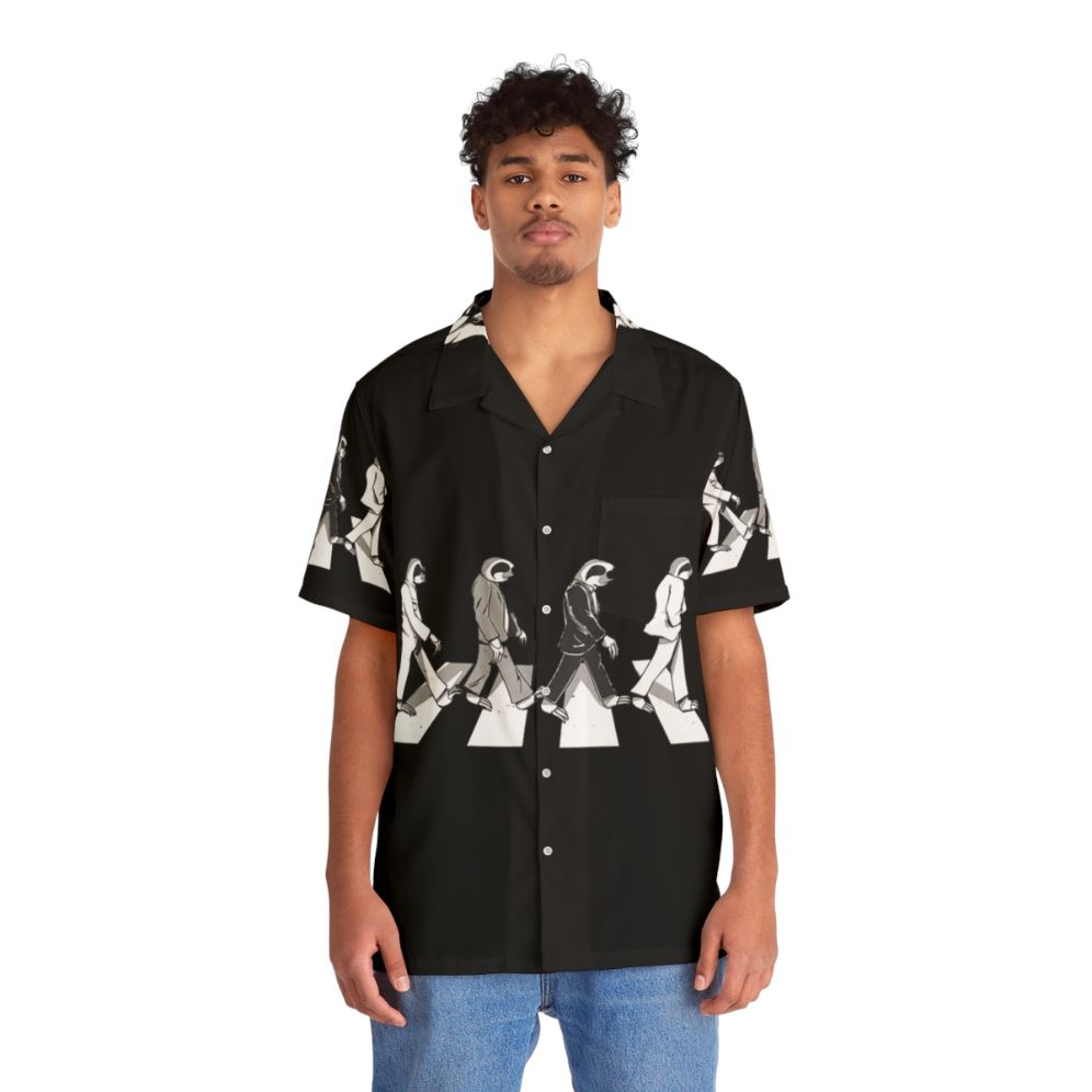 Abbey Road Sloth Parody Hawaiian Shirt - Lifestyle