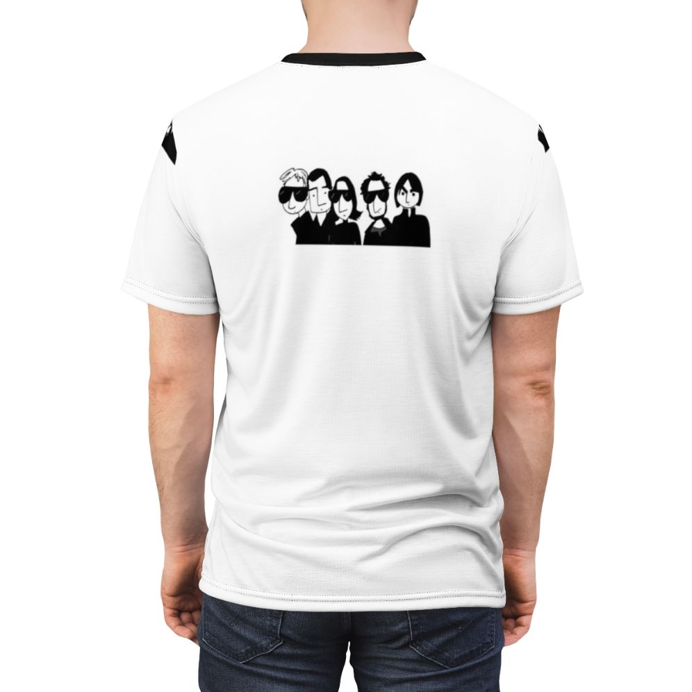 Retro-style t-shirt with Los Planetas band graphic - men back