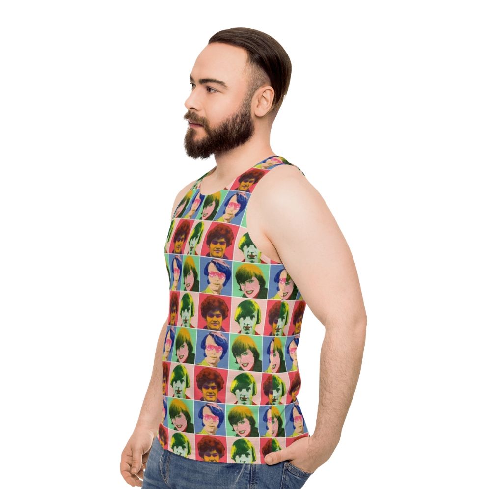 Warhol Monkees Checkered Unisex Tank Top - men side