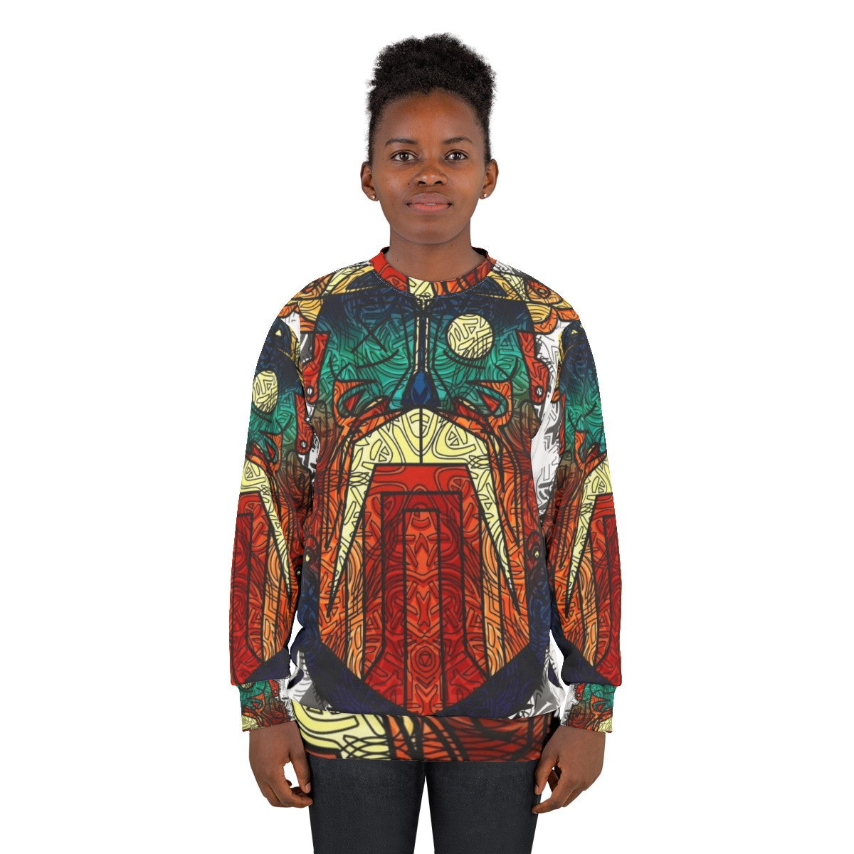 Odin Wodan Geometric Nordic Mythology Sweatshirt - women