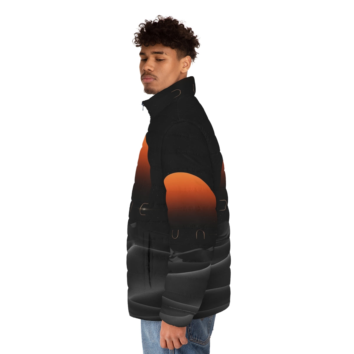 Dune Sunset Puffer Jacket - Officially Licensed Dune 2020 Merchandise - men side left