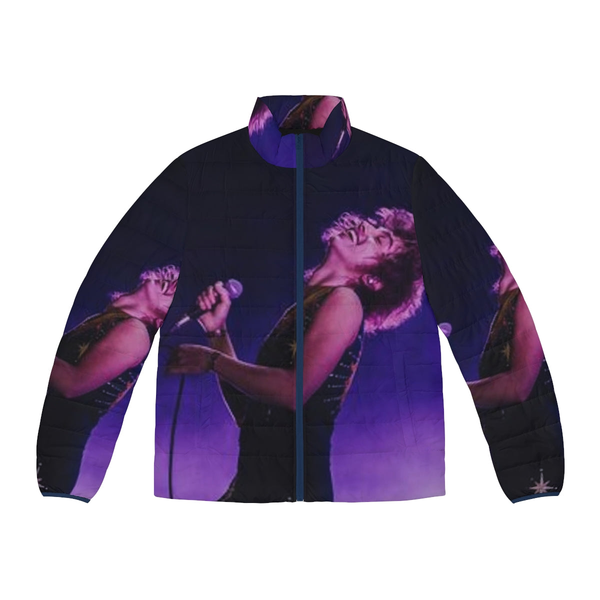 Josh Kiszka of Greta Van Fleet wearing a stylish puffer jacket